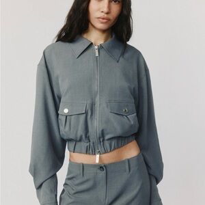With Jean Monroe Jacket - NWT Size S - Charcoal